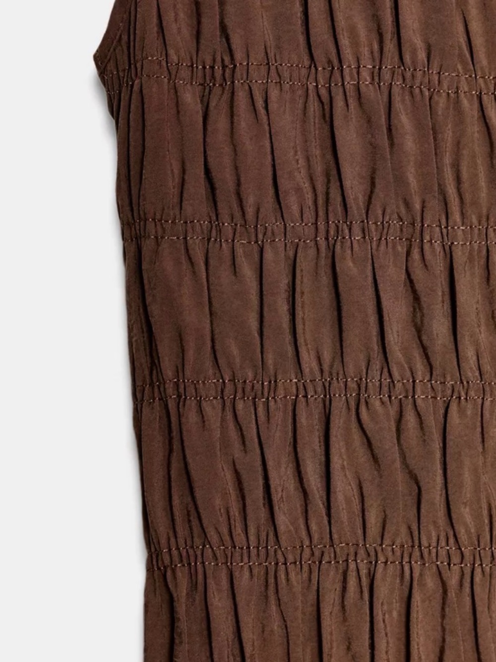 Zara Brown Sleeveless Midi Dress - Picture 7 of 8